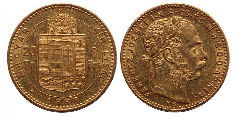 Ferenc József 8 Forint 1889 KB